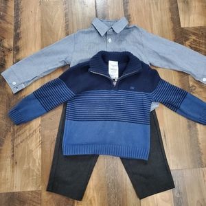 Calvin Klein Baby 3 Piece Dress Holiday Outfit, 18mths